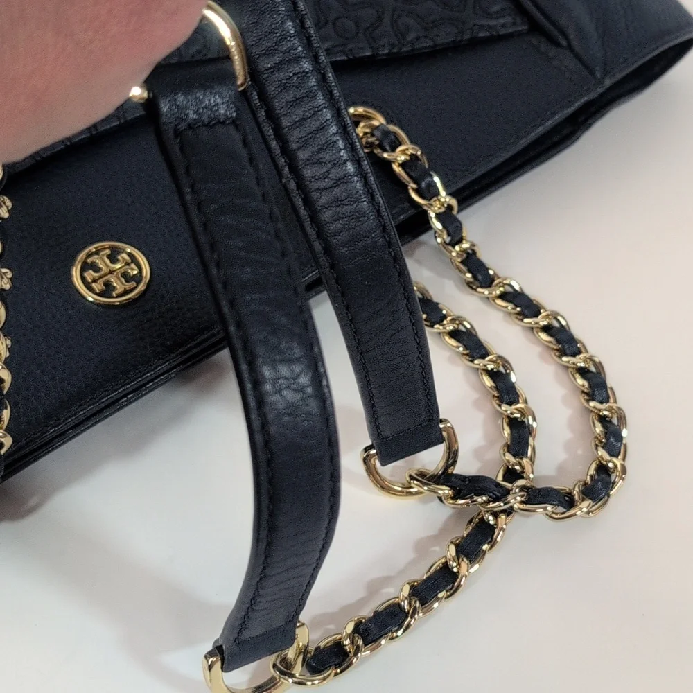 Tory Burch Bryant Tote with Matching Wallet Navy Blue - Picture 7 of 16